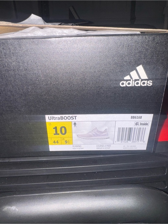 adidas Cream/White Knit Running Sneakers main image 4